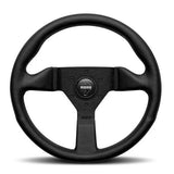 Momo モンテカルロ ステアリング ホイール|Material:Black Leather 【 車 4輪 ステアリングホイール ステアリング ホイール steeringwheel ハンドル 内装パーツ 】