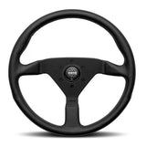 Momo モンテカルロ ステアリング ホイール|Material:Black Leather 【 車 4輪 ステアリングホイール ステアリング ホイール steeringwheel ハンドル 内装パーツ 】