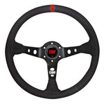 OMP オーエムピー コルシカ ステアリング ホイール|Spoke Colour:Black|Material:Suede (Red Centre Band / Marker) 【 車 4輪 ステアリングホイール ステアリング ホイール steeringwheel ハンドル 内装パーツ 】