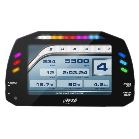 AIM Motorsport エーアイエム MXS 1.2 Strada Dash (5インチカラーTFTディスプレイ)|Connection:OBDII/K-Line 【 データ 計測器 ドライバー ダッシュディスプレイ ダッシュロガー データロガー モータースポーツ 車 4輪 サーキット ケーブル 】
