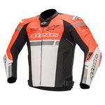 Alpinestars アルパインスターズ ミサイルイグニッションレザーオートバイジャケット -  Tech Air Compatible|Colour:Red Fluro / White / Black