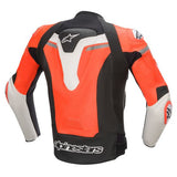 Alpinestars アルパインスターズ ミサイルイグニッションレザーオートバイジャケット -  Tech Air Compatible|Colour:Red Fluro / White / Black