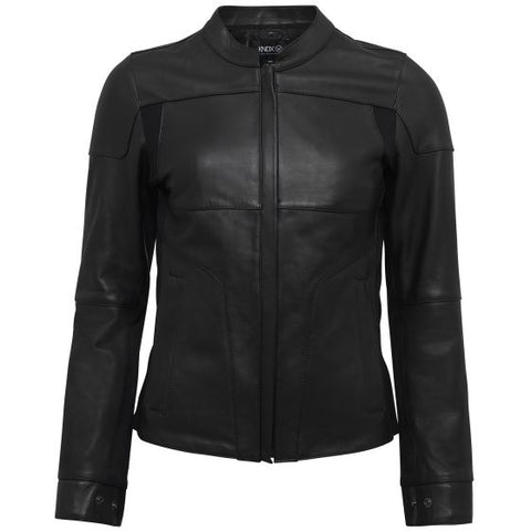 Knox ノックス Ladies Phelix Leather Motorcycle Jacket Colour Black 【 バイク 2輪 ジャケット かっこいい お洒落 モーターサイクル オートバイ レザー 】
