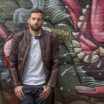 Merlin マーリン Draycott Leather Motorcycle Jacket Colour Oxblood 【 バイク 2輪 ジャケット かっこいい お洒落 モーターサイクル オートバイ レザー 】