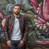 Merlin マーリン Draycott Leather Motorcycle Jacket Colour Oxblood 【 バイク 2輪 ジャケット かっこいい お洒落 モーターサイクル オートバイ レザー 】