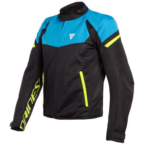 Dainese ダイネーゼ Bora Air Textile Motorcycle Jacket Colour Black / Fire-Blue / Fluro Yellow 【 バイク 2輪 ジャケット かっこいい お洒落 モーターサイクル オートバイ テキスタイル 】
