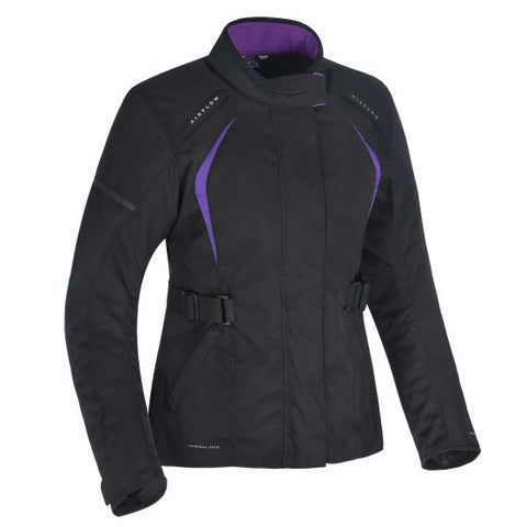 Oxford オックスフォード Dakota 2.0 レディース テキスタイル モーターサイクル ジャケット Colour Black / Purple 【 バイク 2輪 ジャケット かっこいい お洒落 モーターサイクル オートバイ テキスタイル 】