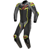 Alpinestars アルパインスターズ GP Pro V2レザーオートバイスーツ -  Tech Air Compontanci Black / Metallic Grey / Fluro Yellow