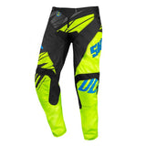 Shot ショット 2020子供の子供たちのDevo Ventury Motocross Pant Colour Black / Cyan / Neon Yellow 【 モトクロス Motocross MX オフロード ツーリング オートバイ パンツ pants 】