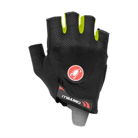 Castelli カステリ Arenberg Gel 2手袋|Colour:Black / Yellow Fluro