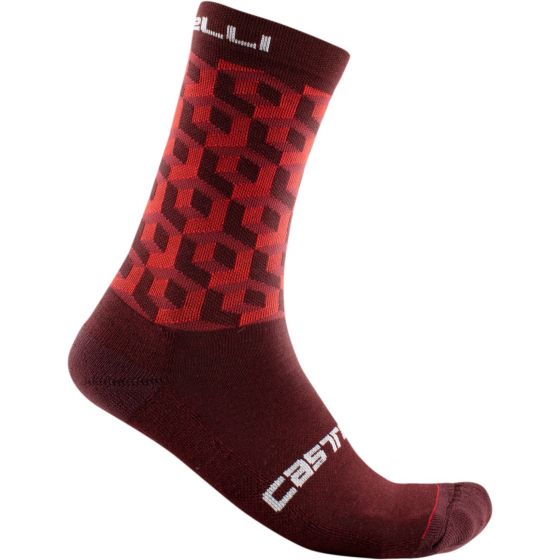 Castelli カステリ キュービ18ソックス|Colour:Pro Red