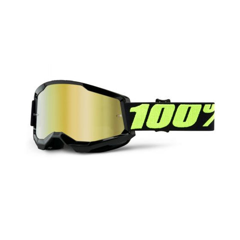 100% Strata 2 Goggles|Lens Colour:Mirror Gold