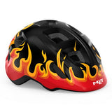 自転車用品くじらRacingMETフーレイキッズヘルメットBlack_Flames