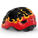 自転車用品くじらRacingMETフーレイキッズヘルメットBlack_Flames
