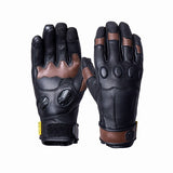 Knox ノックス レディースウェーブレザーオートバイグローブ ブラック×ブラウン