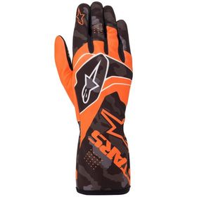 NEWモデル！！ Alpinestarsアルパインスターズ Tech 1-K Race V2カートグローブ|Colour：Fluro Orange / Black Camo 【 カート 走行会 レース 4輪 グローブ 】