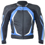 RST 1845ブレードIIレザーオートバイジャケット Blue | UK 46 / Eur 56