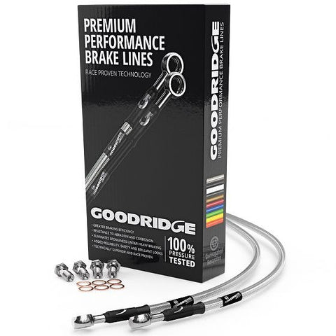 Goodridge グッドリッジ オートバイフロントブレーキラインキット - クリアライン/ステンレス継手-SU1014A-2FC
