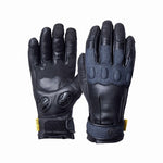 Knox ノックス レディースウェーブレザーオートバイグローブ ブラック×デニム