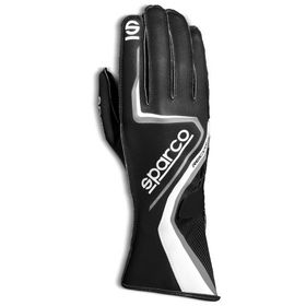 最安挑戦中 NEWモデル！！ Sparcoスパルコ Record レコードカートグローブBlack / White 黒/白 【 カート 走行会 レース 4輪 グローブ 】