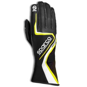 最安挑戦中 NEWモデル！！ Sparcoスパルコ Record レコードカートグローブ Black / Yellow 黒/黄 【 カート 走行会 レース 4輪 グローブ 】